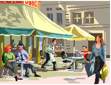 街中の喫茶店イメージ