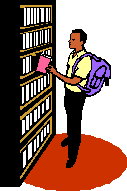 男性が書棚から本をとるイメージ